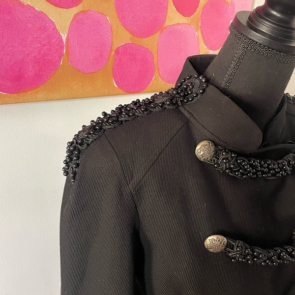 #1 ♥️ BLOW OUT SALE ♥️MONSE Jacket - Black Military Style - Picture 3 of 7